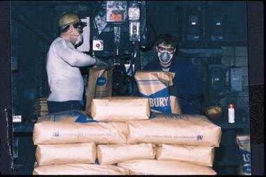 Photo of bagging operation.