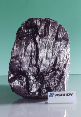 Photo of vein graphite from Sri Lanka.